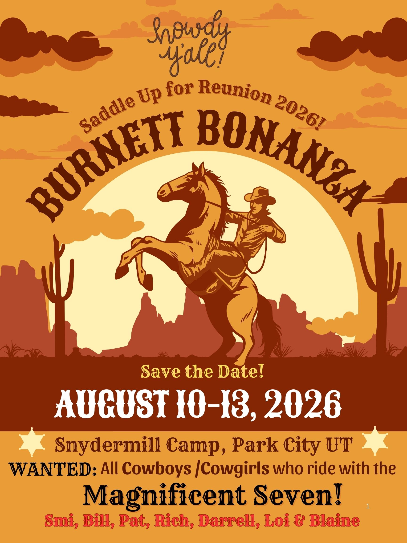 Burnett Bonanza save-the-date poster